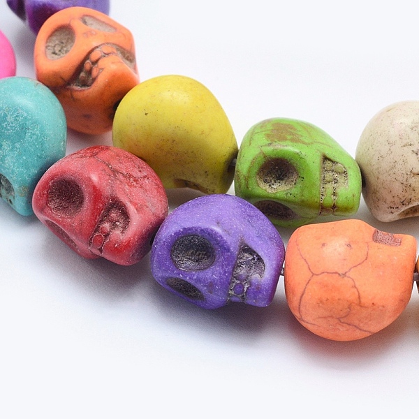 PandaHall Synthetic Turquoise Beads Strands, Skull, Dyed, Mixed Color, 13~13.5x12x10~10.5mm, Hole: 1mm Synthetic Turquoise Skull Multicolor
PandaHall Synthetic Turquoise Beads Strands, Skull, Dyed, Mixed Color, 13~13.5x12x10~10.5mm, Hole: 1mm Synthetic Turquoise Skull Multicolor