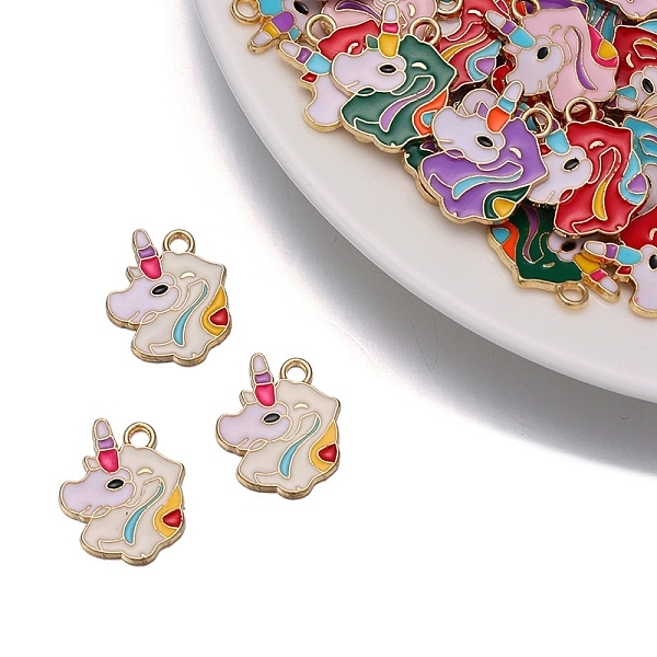 PandaHall Alloy Enamel Pendants, Unicorn Charm, Golden, Cornsilk, 18x16mm Alloy+Enamel Unicorn Gold
PandaHall Alloy Enamel Pendants, Unicorn Charm, Golden, Cornsilk, 18x16mm Alloy+Enamel Unicorn Gold