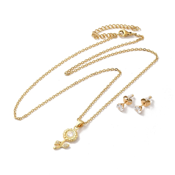 PandaHall Clear Cubic Zirconia Flower of Life Pendant Necklace & Diamond Stud Earrings, 304 Stainless Steel Jewelry Set for Women, Golden...
PandaHall Clear Cubic Zirconia Flower of Life Pendant Necklace & Diamond Stud Earrings, 304 Stainless Steel Jewelry Set for Women, Golden...