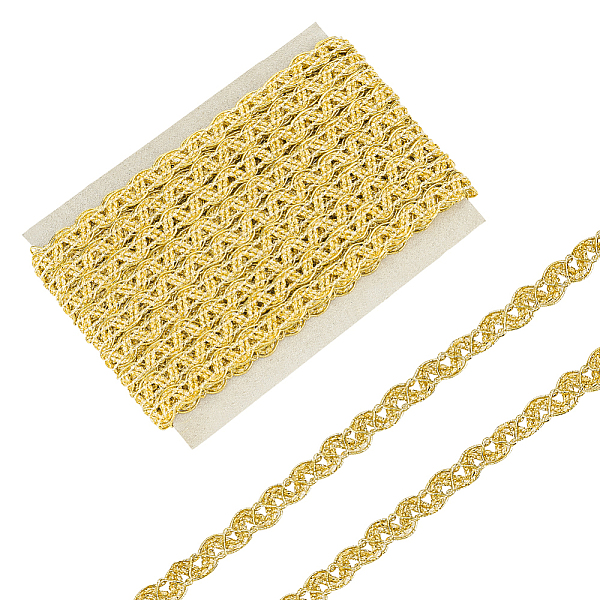 PandaHall 10M Polyester Metallic Braided Lace Trim, for Curtain, Clothes Decoration, Gold, 3/8 inch(10mm), about 10.94 Yards(10m)/Card...
PandaHall 10M Polyester Metallic Braided Lace Trim, for Curtain, Clothes Decoration, Gold, 3/8 inch(10mm), about 10.94 Yards(10m)/Card...