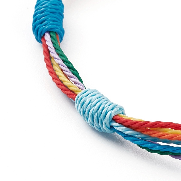 PandaHall 7 Knot Rainbow Lucky Bracelets, Adjustable Waxed Polyester Cord Braided Bead Bracelets, with Golden Plated Brass Round Beads...
PandaHall 7 Knot Rainbow Lucky Bracelets, Adjustable Waxed Polyester Cord Braided Bead Bracelets, with Golden Plated Brass Round Beads...