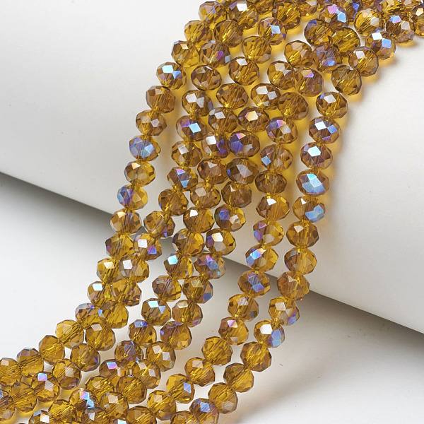 PandaHall Electroplate Glass Beads Strands, Half Plated, Blue Plated, Faceted, Rondelle, Dark Goldenrod, 6x5mm, Hole: 1mm, about..., Gold
PandaHall Electroplate Glass Beads Strands, Half Plated, Blue Plated, Faceted, Rondelle, Dark Goldenrod, 6x5mm, Hole: 1mm, about..., Gold