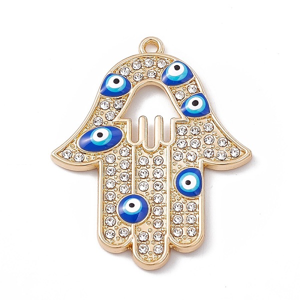 PandaHall Alloy Enamel Pendants, with Crystal Rhinestone, Hamsa Hand with Evil Eye, Light Gold, Light Gold, 39x31x2mm, Hole: 1.6mm Alloy..., Blue
PandaHall Alloy Enamel Pendants, with Crystal Rhinestone, Hamsa Hand with Evil Eye, Light Gold, Light Gold, 39x31x2mm, Hole: 1.6mm Alloy..., Blue