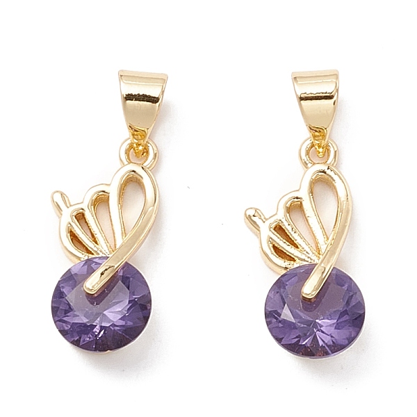 PandaHall Brass Micro Pave Purple Cubic Zirconia Pendants, Wing Shapes, Real 18K Gold Plated, 17.5x8x6mm, Hole: 3.5x4.5mm Brass+Cubic...
PandaHall Brass Micro Pave Purple Cubic Zirconia Pendants, Wing Shapes, Real 18K Gold Plated, 17.5x8x6mm, Hole: 3.5x4.5mm Brass+Cubic...