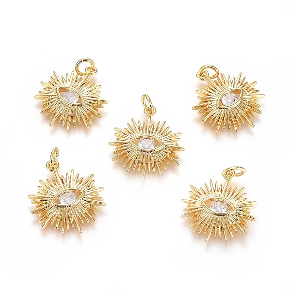 PandaHall Brass Micro Pave Cubic Zirconia Pendants,with Jump Ring, Long-Lasting Plated, Eye, Clear, Real 18K Gold Plated, 21x19x2.5mm, Hole...
PandaHall Brass Micro Pave Cubic Zirconia Pendants,with Jump Ring, Long-Lasting Plated, Eye, Clear, Real 18K Gold Plated, 21x19x2.5mm, Hole...