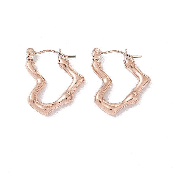PandaHall Ion Plating(IP) 304 Stainless Steel Heart Hoop Earrings for Women, Rose Gold, 21.5x17.5x3mm, Pin: 0.6mm 304 Stainless Steel Heart
PandaHall Ion Plating(IP) 304 Stainless Steel Heart Hoop Earrings for Women, Rose Gold, 21.5x17.5x3mm, Pin: 0.6mm 304 Stainless Steel Heart