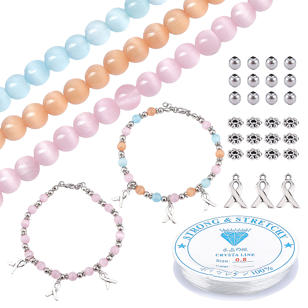 PandaHall CHGCRAFT DIY Awareness Ribbon Charm Bracelet Making Kit, Including Cat Eye & 304 Stainless Steel Beads, Alloy Beads & Charms..., Multicolor
PandaHall CHGCRAFT DIY Awareness Ribbon Charm Bracelet Making Kit, Including Cat Eye & 304 Stainless Steel Beads, Alloy Beads & Charms..., Multicolor