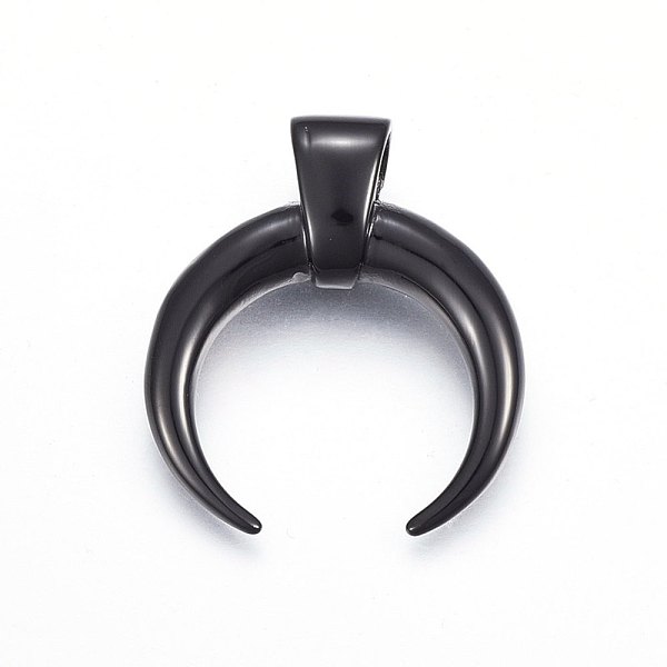 PandaHall 304 Stainless Steel Pendants, Double Horn/Crescent Moon, Gunmetal, 36x32.5x10mm, Hole: 6x5mm 304 Stainless Steel Moon
PandaHall 304 Stainless Steel Pendants, Double Horn/Crescent Moon, Gunmetal, 36x32.5x10mm, Hole: 6x5mm 304 Stainless Steel Moon