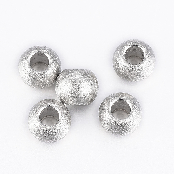 PandaHall 202 Stainless Steel Textured Beads, Rondelle, Stainless Steel Color, 5x4mm, Hole: 2mm 202 Stainless Steel Rondelle
PandaHall 202 Stainless Steel Textured Beads, Rondelle, Stainless Steel Color, 5x4mm, Hole: 2mm 202 Stainless Steel Rondelle