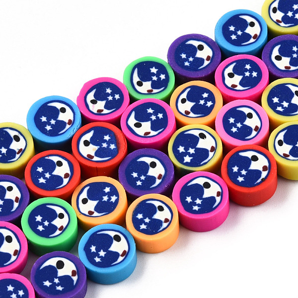 PandaHall Handmade Polymer Clay Beads Strands, Flat Round with Human, Colorful, 9~10x4~5mm, Hole: 1.5mm, about 40pcs/strand, 15.04...
PandaHall Handmade Polymer Clay Beads Strands, Flat Round with Human, Colorful, 9~10x4~5mm, Hole: 1.5mm, about 40pcs/strand, 15.04...