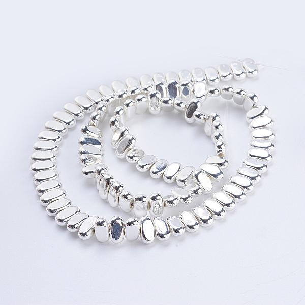 PandaHall Electroplate Non-magnetic Synthetic Hematite Beads Strands, Rectangle, Silver Plated, 8x4x2mm, Hole: 1mm, about 98~102pcs/strand...
PandaHall Electroplate Non-magnetic Synthetic Hematite Beads Strands, Rectangle, Silver Plated, 8x4x2mm, Hole: 1mm, about 98~102pcs/strand...