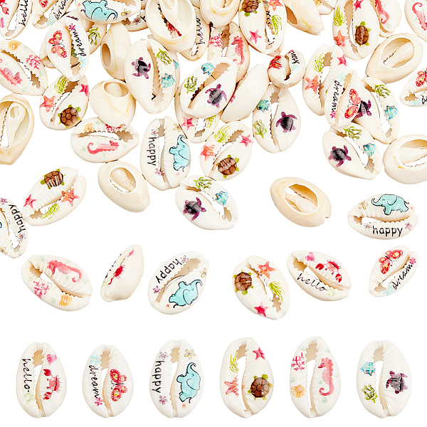 PandaHall PH 60pcs Open Back Spiral Shell Beads Natural Cowrie Shells Flower Printed Shells Oval Seashells Beach Seashells for Summer..., Multicolor
PandaHall PH 60pcs Open Back Spiral Shell Beads Natural Cowrie Shells Flower Printed Shells Oval Seashells Beach Seashells for Summer..., Multicolor