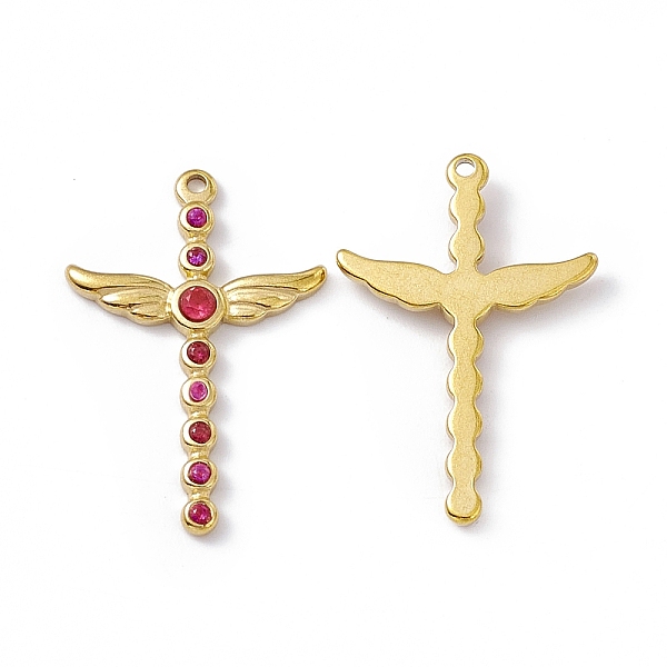PandaHall Vacuum Plating 201 Stainless Steel Pendants, with Rhinestone, Real 18K Gold Plated, Sword with Wing Charms, Fuchsia, 35x23.5x3mm..., Purple
PandaHall Vacuum Plating 201 Stainless Steel Pendants, with Rhinestone, Real 18K Gold Plated, Sword with Wing Charms, Fuchsia, 35x23.5x3mm..., Purple