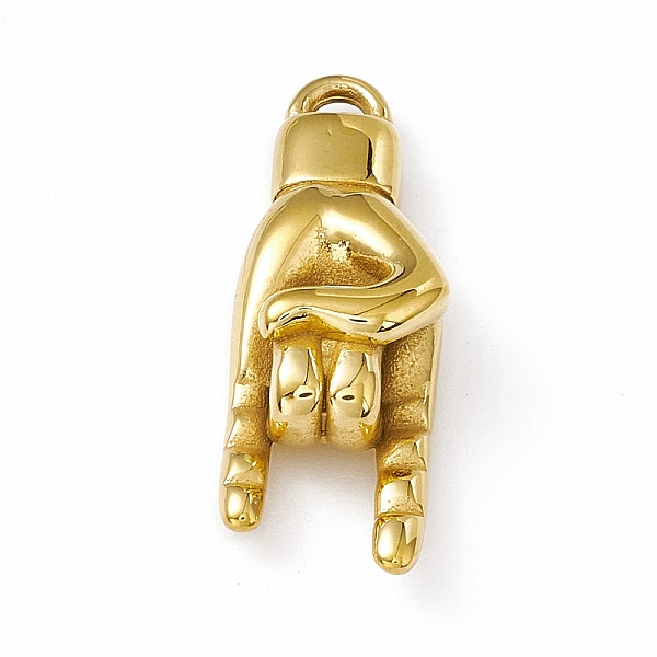 PandaHall Ion Plating(IP) 304 Stainless Steel Manual Polishing Pendants, Rock On Hand Symbol Charm, Golden, 27.5x9.5x7.5mm, Hole: 2mm 304...
PandaHall Ion Plating(IP) 304 Stainless Steel Manual Polishing Pendants, Rock On Hand Symbol Charm, Golden, 27.5x9.5x7.5mm, Hole: 2mm 304...