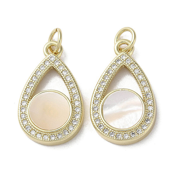 PandaHall Brass Micro Pave Cubic Zirconia Pendants, with Shell, Teardrop, Real 18K Gold Plated, 20.5x12x3mm, Hole: 3mm Brass+Cubic..., Clear
PandaHall Brass Micro Pave Cubic Zirconia Pendants, with Shell, Teardrop, Real 18K Gold Plated, 20.5x12x3mm, Hole: 3mm Brass+Cubic..., Clear