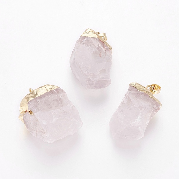 PandaHall Natural Quartz Crystal Pendants, with Brass Findings, Nuggets, Golden, 30.5~38x20~30x14~21.5mm, Hole: 5x8mm Quartz Crystal Nuggets
PandaHall Natural Quartz Crystal Pendants, with Brass Findings, Nuggets, Golden, 30.5~38x20~30x14~21.5mm, Hole: 5x8mm Quartz Crystal Nuggets