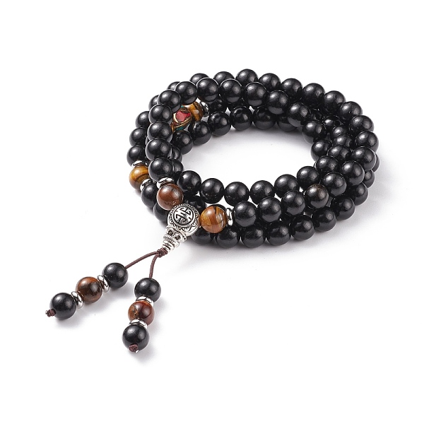PandaHall Mala Bead Bracelet, Natural Tiger Eye & Wood Four Loops Wrap Bracelets Necklaces with Alloy Calabash for Women, Black, 29-7/8 inch...
PandaHall Mala Bead Bracelet, Natural Tiger Eye & Wood Four Loops Wrap Bracelets Necklaces with Alloy Calabash for Women, Black, 29-7/8 inch...