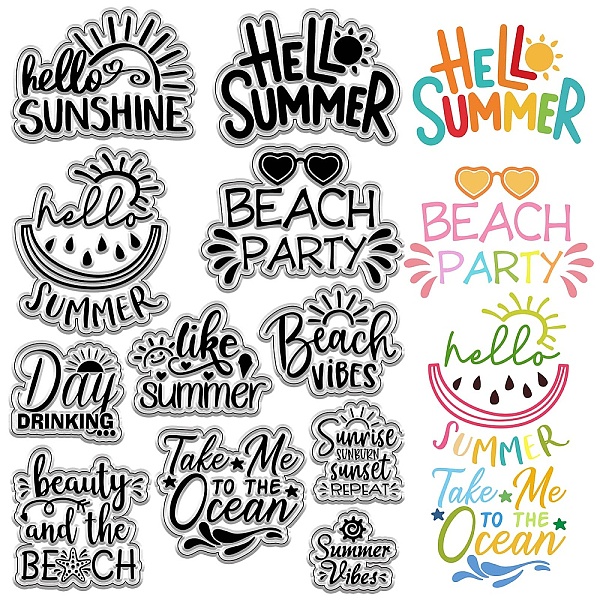 PandaHall CRASPIRE Summer Word Clear Stamps Watermelon Sun Transparent Rubber Stamps Silicone Seals Stamp for Journal DIY Scrapbook Photo...
PandaHall CRASPIRE Summer Word Clear Stamps Watermelon Sun Transparent Rubber Stamps Silicone Seals Stamp for Journal DIY Scrapbook Photo...