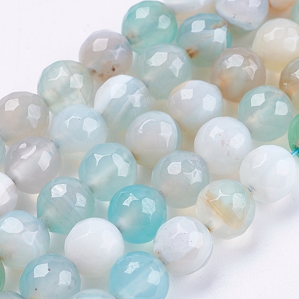 PandaHall Natural Striped Agate/Banded Agate Beads Strands, Round, Faceted, Dyed, Azure, 8mm, Hole: 1mm, about 47~48pcs/strand, 14.8~15.1..., Blue
PandaHall Natural Striped Agate/Banded Agate Beads Strands, Round, Faceted, Dyed, Azure, 8mm, Hole: 1mm, about 47~48pcs/strand, 14.8~15.1..., Blue
