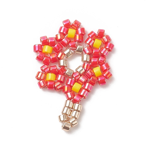 PandaHall Handmade Loom Pattern MIYUKI Seed Beads, Flower Pendants, Tomato, 20x14x1.8mm, Hole: 0.7mm Glass Flower Red
PandaHall Handmade Loom Pattern MIYUKI Seed Beads, Flower Pendants, Tomato, 20x14x1.8mm, Hole: 0.7mm Glass Flower Red
