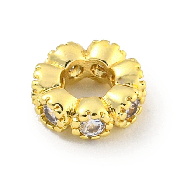 PandaHall Brass Cubic Zirconia Spacer Beads, Long-Lasting Plated, Lead Free & Cadmium Free, Flat Round, Real 14K Gold Plated, 6x2mm, Hole..., Clear
PandaHall Brass Cubic Zirconia Spacer Beads, Long-Lasting Plated, Lead Free & Cadmium Free, Flat Round, Real 14K Gold Plated, 6x2mm, Hole..., Clear
