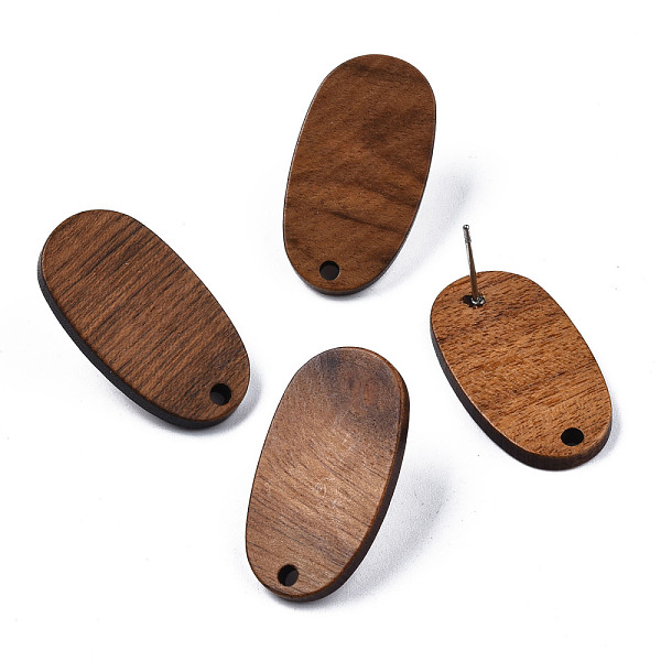 PandaHall Walnut Wood Stud Earring Findings, with Hole and 304 Stainless Steel Pin, Oval, Peru, 27x15mm, Hole: 2mm, Pin: 0.7mm Wood Oval..., Brown
PandaHall Walnut Wood Stud Earring Findings, with Hole and 304 Stainless Steel Pin, Oval, Peru, 27x15mm, Hole: 2mm, Pin: 0.7mm Wood Oval..., Brown