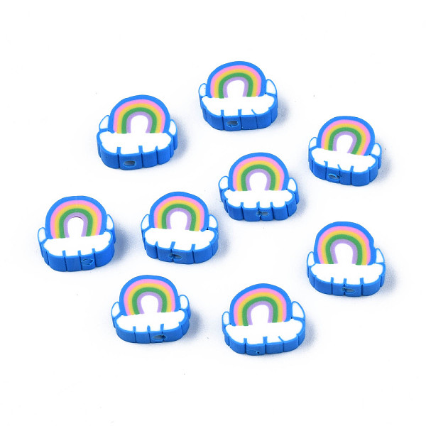 PandaHall Handmade Polymer Clay Beads, Rainbow & Cloud, Dodger Blue, 8.5~10.5x10~12.5x4~5mm, Hole: 1.8mm Polymer Clay Rainbow
PandaHall Handmade Polymer Clay Beads, Rainbow & Cloud, Dodger Blue, 8.5~10.5x10~12.5x4~5mm, Hole: 1.8mm Polymer Clay Rainbow