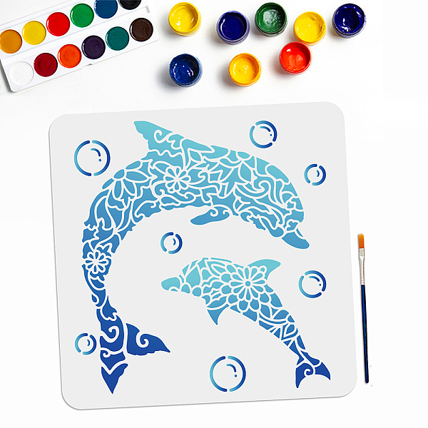 PandaHall MAYJOYDIY US 1Pc PET Hollow Out Drawing Painting Stencils, with 1Pc Art Paint Brushes, Dolphin, Stencils: 300x300mm, Brushes...
PandaHall MAYJOYDIY US 1Pc PET Hollow Out Drawing Painting Stencils, with 1Pc Art Paint Brushes, Dolphin, Stencils: 300x300mm, Brushes...