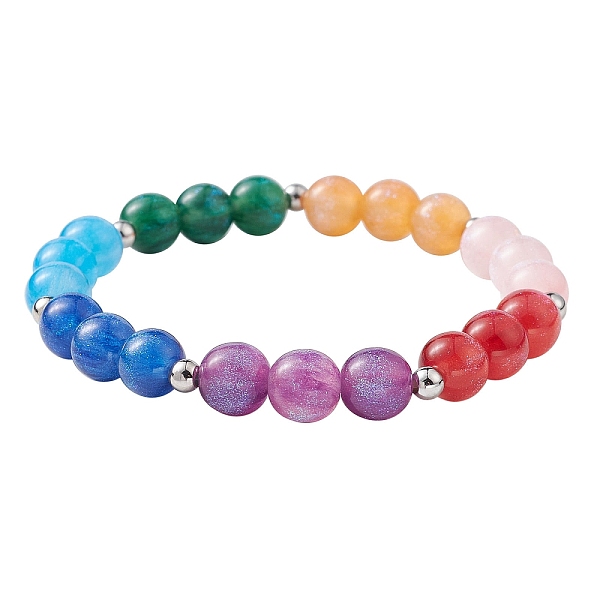 PandaHall Resin Imiattion Cat Eye Round Beaded Stretch Bracelet for Women, Colorful, Inner Diameter: 2-1/4 inch(5.6cm) Resin
PandaHall Resin Imiattion Cat Eye Round Beaded Stretch Bracelet for Women, Colorful, Inner Diameter: 2-1/4 inch(5.6cm) Resin
