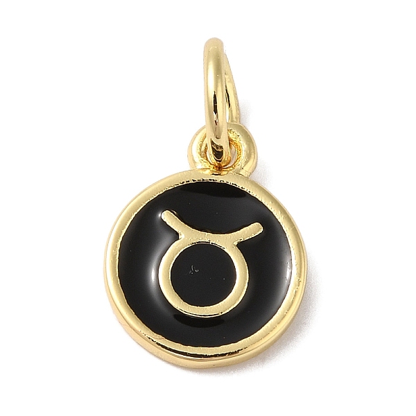 PandaHall Real 18K Gold Plated Brass Enamel Charms, with Jump Ring, Long-Lasting Plated, Lead Free & Cadmium Free, Flat Round with Taurus..., Black
PandaHall Real 18K Gold Plated Brass Enamel Charms, with Jump Ring, Long-Lasting Plated, Lead Free & Cadmium Free, Flat Round with Taurus..., Black