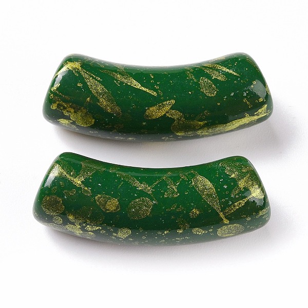 PandaHall Opaque Acrylic Beads, with Glitter Powder, Curved Tube, Dark Green, 34.5x13.5x11.5mm, Hole: 3.1mm Acrylic Tube
PandaHall Opaque Acrylic Beads, with Glitter Powder, Curved Tube, Dark Green, 34.5x13.5x11.5mm, Hole: 3.1mm Acrylic Tube