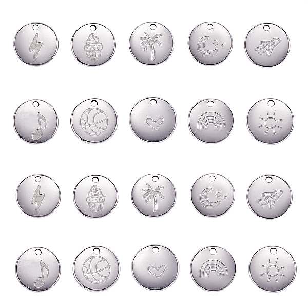 PandaHall 10Pcs 10 Style 304 Stainless Steel Charms, Flat Round, Stainless Steel Color, 11.5x1mm, Hole: 1.5mm, 1pc/style 304 Stainless Steel...
PandaHall 10Pcs 10 Style 304 Stainless Steel Charms, Flat Round, Stainless Steel Color, 11.5x1mm, Hole: 1.5mm, 1pc/style 304 Stainless Steel...