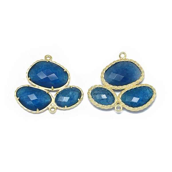 PandaHall Natural Jade Links connectors, with Brass Findings, Faceted, Dyed, Golden, Blue, 30.5~31x33x5mm, Hole: 1.8mm Jade Others Blue
PandaHall Natural Jade Links connectors, with Brass Findings, Faceted, Dyed, Golden, Blue, 30.5~31x33x5mm, Hole: 1.8mm Jade Others Blue