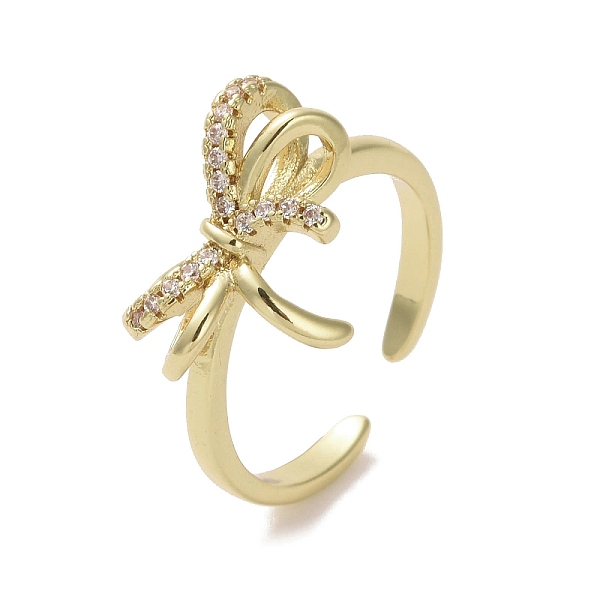 PandaHall Brass Micro Pave Cubic Zirconia Open Cuff Ring, Bowknot, Real 16K Gold Plated, US Size 7 1/2(17.5mm) Brass+Cubic Zirconia Bowknot..., Clear
PandaHall Brass Micro Pave Cubic Zirconia Open Cuff Ring, Bowknot, Real 16K Gold Plated, US Size 7 1/2(17.5mm) Brass+Cubic Zirconia Bowknot..., Clear