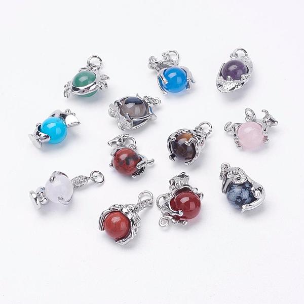 PandaHall Natural & Synthetic Mixed Stone Pendants, with Platinum Plated Brass Findings, Constellation/Zodiac Sign, Random Mixed...
PandaHall Natural & Synthetic Mixed Stone Pendants, with Platinum Plated Brass Findings, Constellation/Zodiac Sign, Random Mixed...