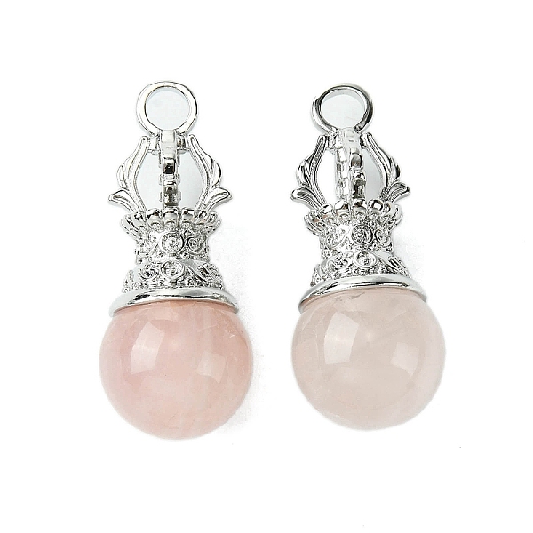 PandaHall Natural Rose Quartz Pendants, Round Pendants, Bulb Charms with Rack Plating Platinum Plated Brass Deer Horn, Cadmium Free & Lead...
PandaHall Natural Rose Quartz Pendants, Round Pendants, Bulb Charms with Rack Plating Platinum Plated Brass Deer Horn, Cadmium Free & Lead...