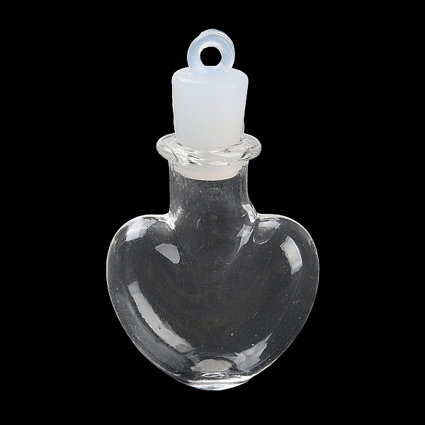 PandaHall Clear Glass Wishing Bottle Pendants, with Plastic Seal Plug, Heart, 39x22.5x11mm, Hole: 2mm Glass Heart Clear
PandaHall Clear Glass Wishing Bottle Pendants, with Plastic Seal Plug, Heart, 39x22.5x11mm, Hole: 2mm Glass Heart Clear