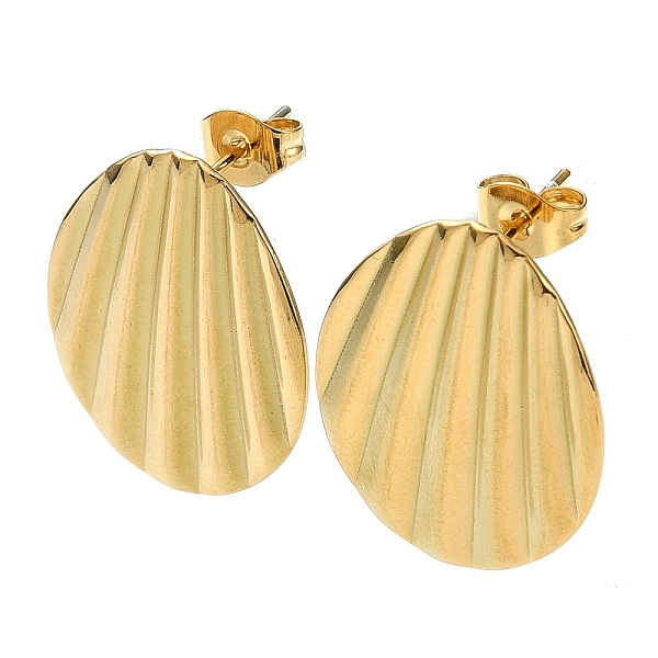 PandaHall Ion Plating(IP) 201 Stainless Steel Stud Earrings, with 304 Stainless Steel Pins, Grooved Oval, Real 18K Gold Plated, 21.5x18.5mm...
PandaHall Ion Plating(IP) 201 Stainless Steel Stud Earrings, with 304 Stainless Steel Pins, Grooved Oval, Real 18K Gold Plated, 21.5x18.5mm...