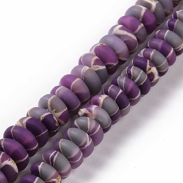 PandaHall Handmade Polyester Clay Beads Strand, with Gold Foil, Abacus, Indigo, 7.5~8x3.5mm, Hole: 2mm, about 106~112pcs/strand..., Purple
PandaHall Handmade Polyester Clay Beads Strand, with Gold Foil, Abacus, Indigo, 7.5~8x3.5mm, Hole: 2mm, about 106~112pcs/strand..., Purple