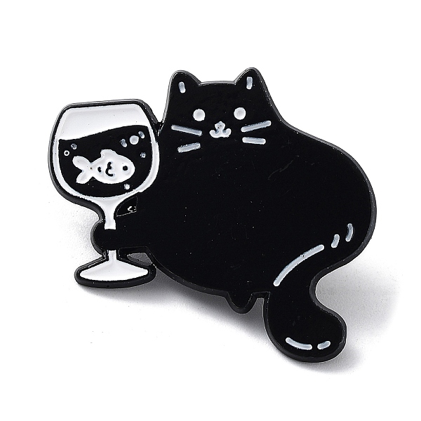 PandaHall Cartoon Style with Fish Goblet Cat Enamel Pins, Black Alloy Badge for Men Women, Black, 28x31x1.5mm Alloy+Enamel Cat Shape Black
PandaHall Cartoon Style with Fish Goblet Cat Enamel Pins, Black Alloy Badge for Men Women, Black, 28x31x1.5mm Alloy+Enamel Cat Shape Black