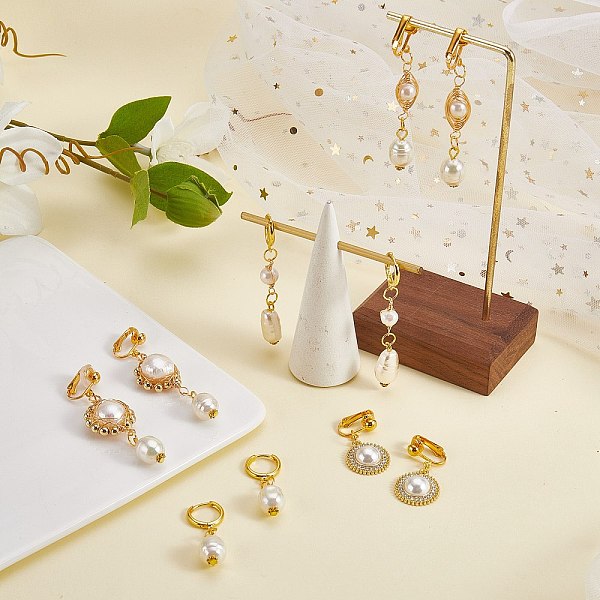 PandaHall DIY Pearl Earring Making Kits, Including Oval & Teardrop & Round Acrylic & Natural Pearl & Alloy Rhinestone Pendants & Link..., White
PandaHall DIY Pearl Earring Making Kits, Including Oval & Teardrop & Round Acrylic & Natural Pearl & Alloy Rhinestone Pendants & Link..., White