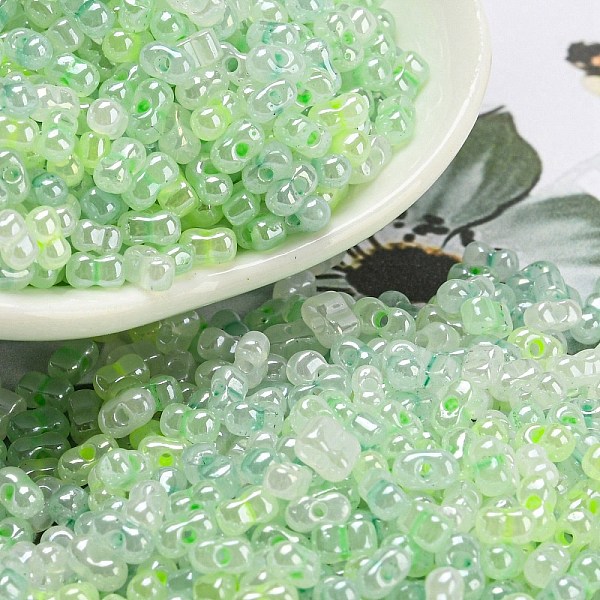 PandaHall Ceylon Glass Seed Beads, Peanut, Honeydew, 4~4.5x2~2.5x2~2.5mm, Hole: 0.8~0.9mm, about 10000pcs/pound Glass Peanut Green
PandaHall Ceylon Glass Seed Beads, Peanut, Honeydew, 4~4.5x2~2.5x2~2.5mm, Hole: 0.8~0.9mm, about 10000pcs/pound Glass Peanut Green