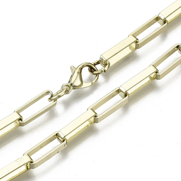 PandaHall Iron Venetian Chains, Box Chain, Flat Oval Paperclip Cable Chains Necklace Making, with Brass Lobster Clasps, Unwelded, Light Gold...
PandaHall Iron Venetian Chains, Box Chain, Flat Oval Paperclip Cable Chains Necklace Making, with Brass Lobster Clasps, Unwelded, Light Gold...