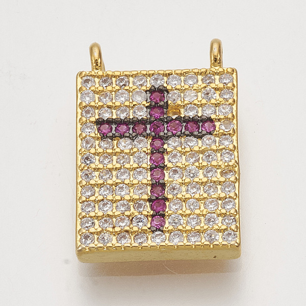 PandaHall Brass Cubic Zirconia Pendants, Rectangle with Cross, Golden, Camellia, 16x11x2.5mm, Hole: 1mm Brass+Cubic Zirconia Rectangle Pink
PandaHall Brass Cubic Zirconia Pendants, Rectangle with Cross, Golden, Camellia, 16x11x2.5mm, Hole: 1mm Brass+Cubic Zirconia Rectangle Pink