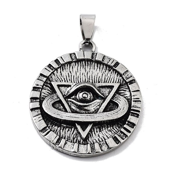 PandaHall Tibetan Style Alloy Pendants, Flat Round with Eye Charms, Antique Silver, 37.5x32x5mm, Hole: 8x4.5mm Alloy Flat Round
PandaHall Tibetan Style Alloy Pendants, Flat Round with Eye Charms, Antique Silver, 37.5x32x5mm, Hole: 8x4.5mm Alloy Flat Round