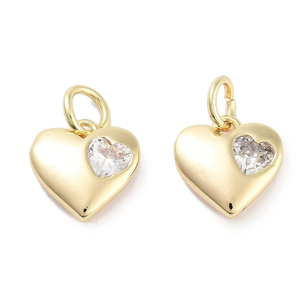PandaHall Brass Micro Pave Cubic Zirconia Charms, with Jump Ring, Heart, Real 18K Gold Plated, 9.5x9.5x3mm, Hole: 3mm Brass+Cubic Zirconia..., Clear
PandaHall Brass Micro Pave Cubic Zirconia Charms, with Jump Ring, Heart, Real 18K Gold Plated, 9.5x9.5x3mm, Hole: 3mm Brass+Cubic Zirconia..., Clear