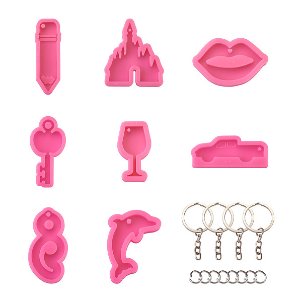 PandaHall DIY Silicone Keychain Making Molds, with Silicone Pendant Molds and 304 Stainless Steel Open Jump Rings, Iron Keychain Clasp...
PandaHall DIY Silicone Keychain Making Molds, with Silicone Pendant Molds and 304 Stainless Steel Open Jump Rings, Iron Keychain Clasp...