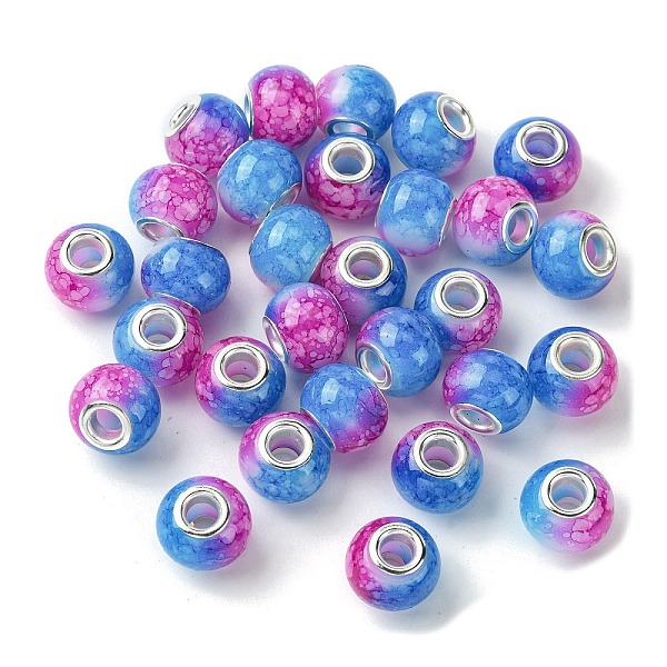 PandaHall Two Tone Glass European Beads, Large Hole Beads, with Silver Tone Brass Double Cores, Rondelle, Royal Blue, 15x11mm, Hole: 5mm...
PandaHall Two Tone Glass European Beads, Large Hole Beads, with Silver Tone Brass Double Cores, Rondelle, Royal Blue, 15x11mm, Hole: 5mm...