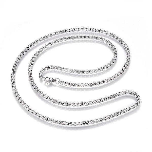 PandaHall 304 Stainless Steel Box Chain Necklaces, with Lobster Claw Clasps, Stainless Steel Color, 27.5 inch(70cm), 3.5mm 304 Stainless...
PandaHall 304 Stainless Steel Box Chain Necklaces, with Lobster Claw Clasps, Stainless Steel Color, 27.5 inch(70cm), 3.5mm 304 Stainless...