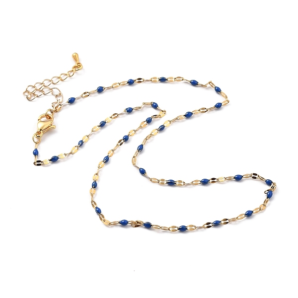 PandaHall 304 Stainless Steel Link Chain Necklaces, with Enamel and Lobster Claw Clasps, Golden, Medium Blue, 15.75 inch(40cm) 304 Stainless... 
PandaHall 304 Stainless Steel Link Chain Necklaces, with Enamel and Lobster Claw Clasps, Golden, Medium Blue, 15.75 inch(40cm) 304 Stainless...